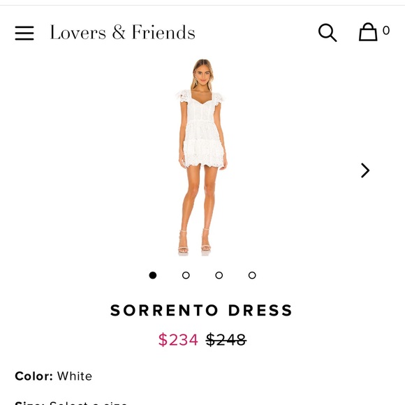 Lovers + Friends White Eyelet Ruffle Mini Dress - Picture 4 of 5